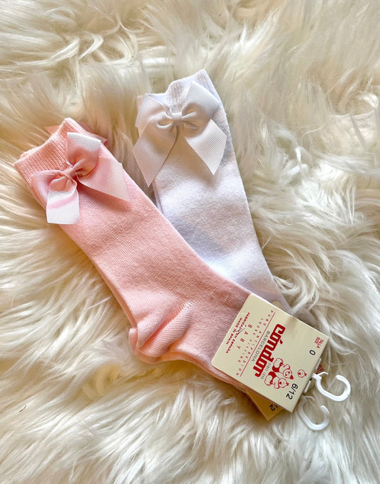 Condor satin bow socks