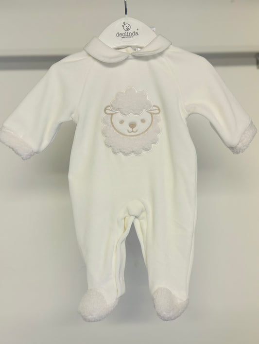 Deolinda velour babygrow