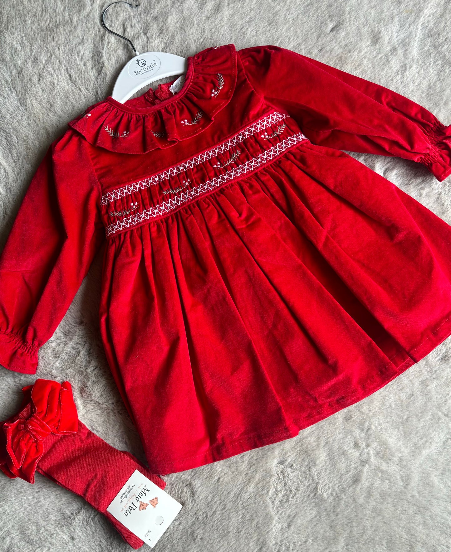 Deolinda Red Bow Dress