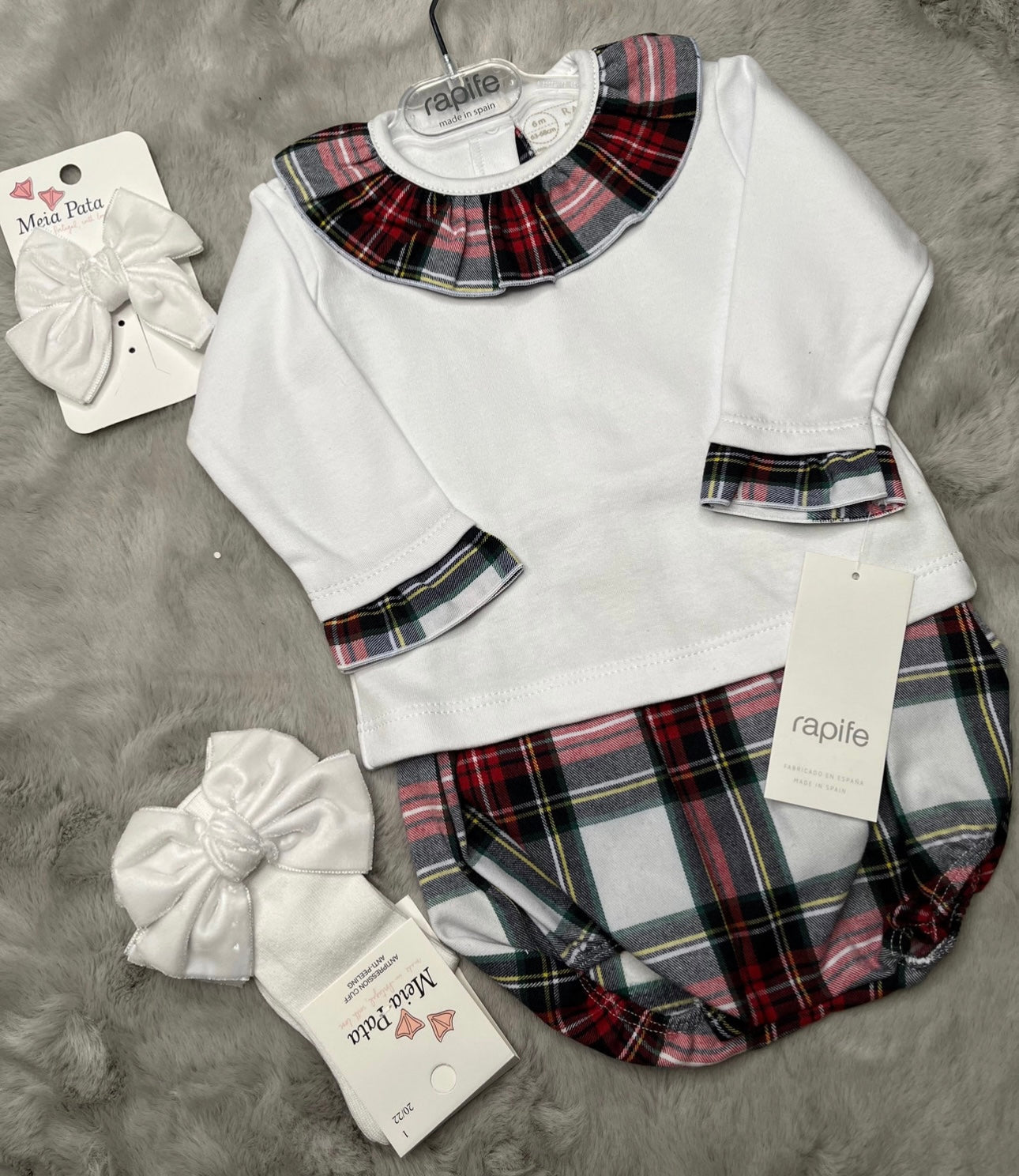 Rapife tartan bloomer set