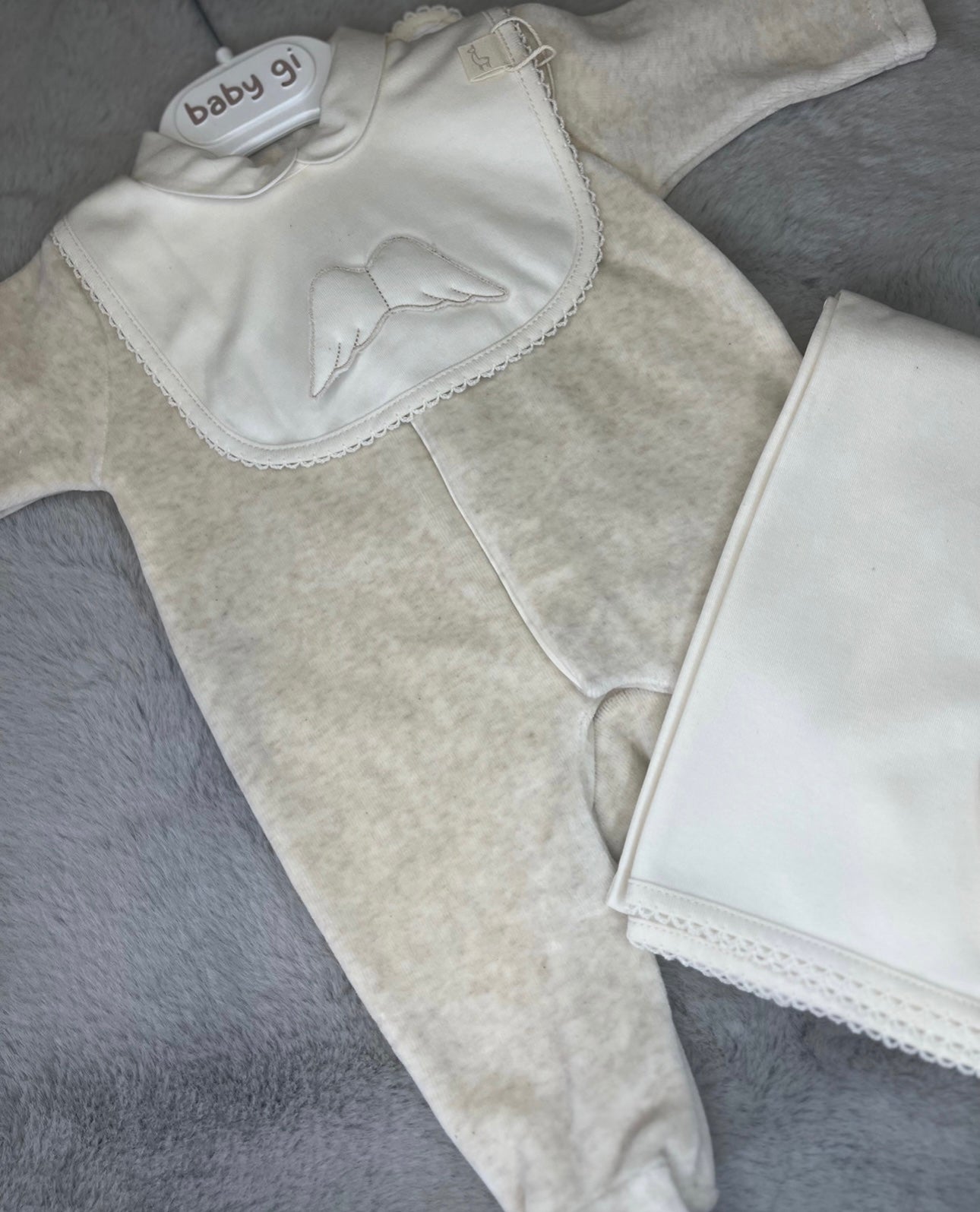 Angel Wings neutral babygrow