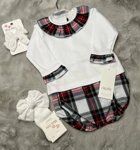 Rapife tartan bloomer set