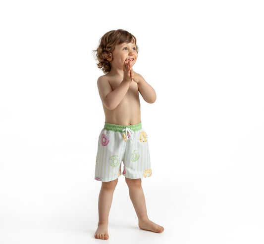 Meia Pata green donut boys shorts