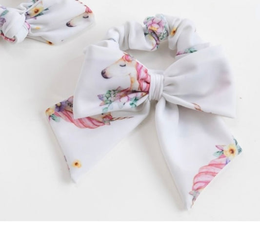 Meia Pata unicorn hairbow clip