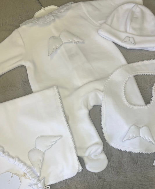 Baby Gi Angel Wing babygrow with frill collar