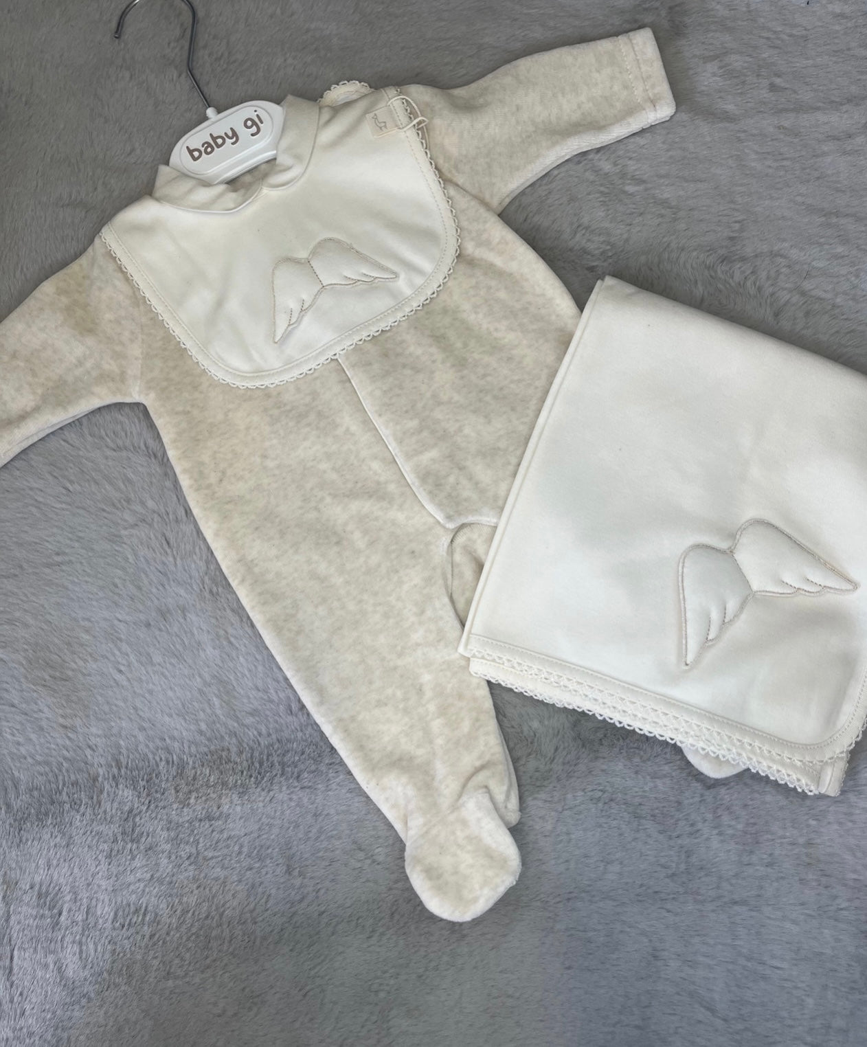 Angel Wings neutral babygrow