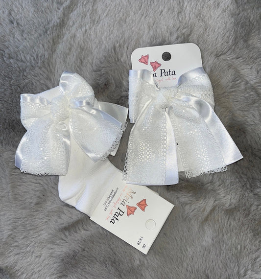 Meia Pata Lace Hair Bow