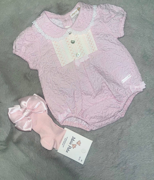 Mintini pink romper