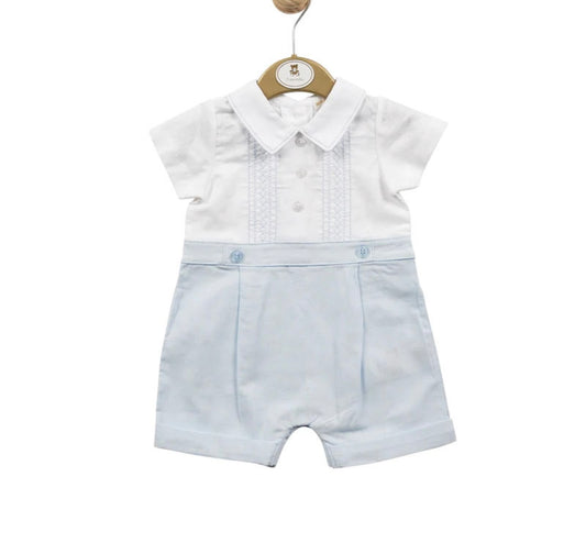 Mintini blue and white romper