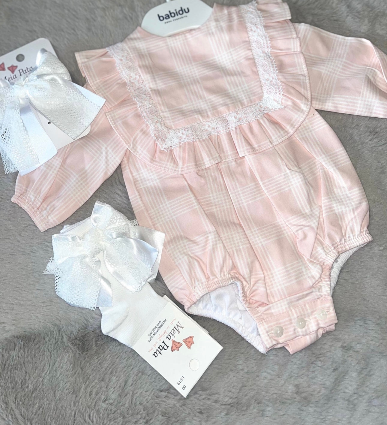 Babidu check romper