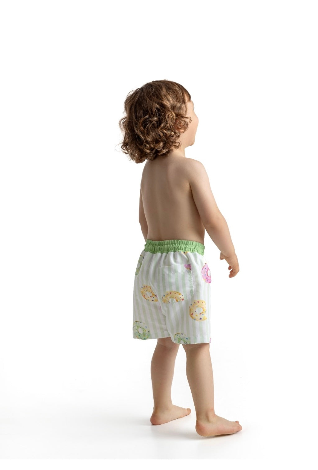 Meia Pata green donut boys shorts