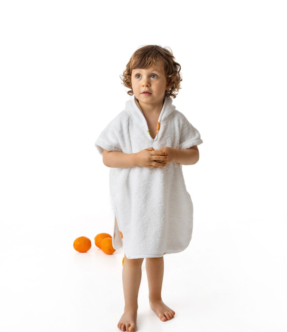 Meia Pata boys orange poncho